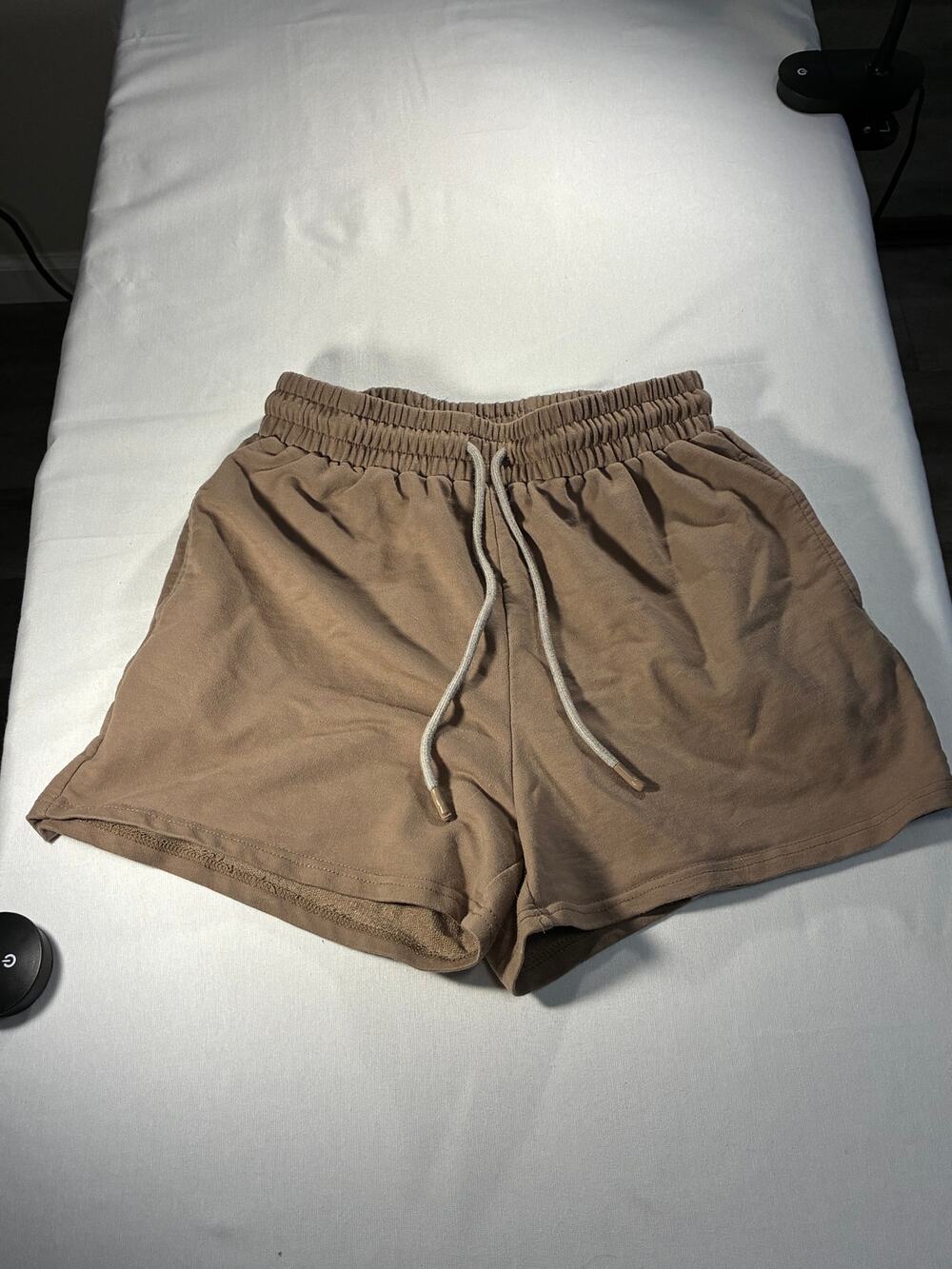 Brown/Taupe Drawstring Sweat Shorts – Casual Lounge Shorts